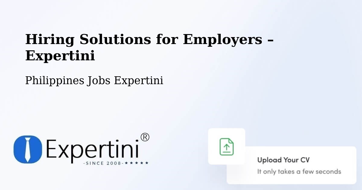 Hiring Solutions for Employers in Zaragoza - Zaragoza, Philippines Jobs Expertini